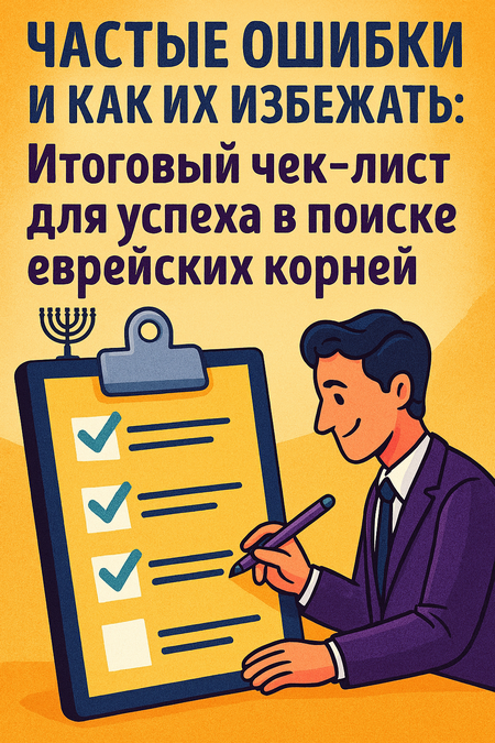 Частые ошибки и как их избежать: Итоговый чек-лист для успеха в подтверждении еврейских корней
